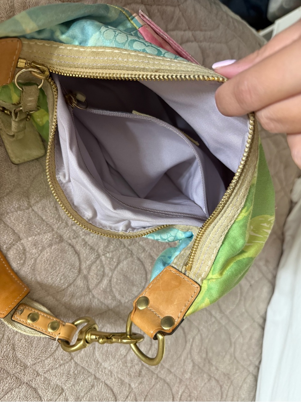 Coach Vintage Y2K colorful patchwork shoulder bag - Picture 10 of 12